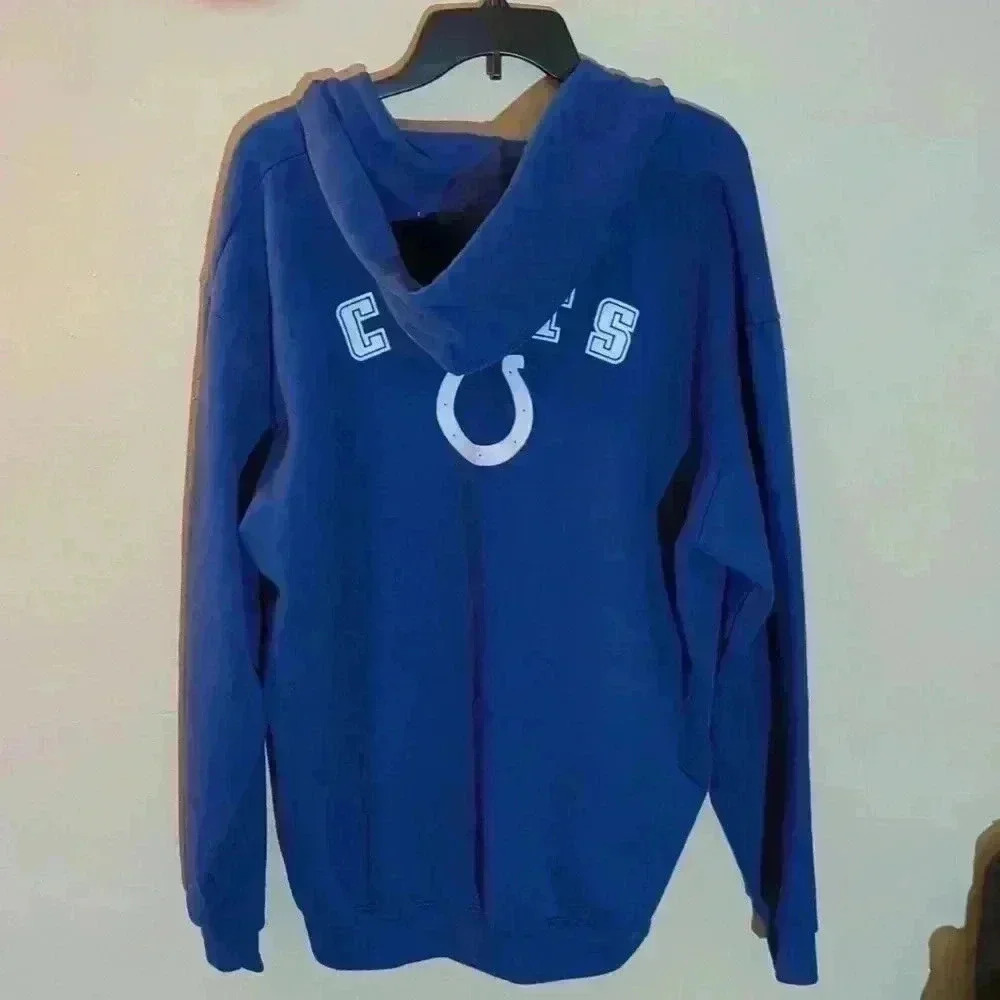 Vintage NFL Indianapolis Colts zip up sweatshirt, large, blue and white - Picture 6 of 7